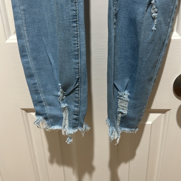 NEW w/tags American Bazi skinny low rise light blue wash denim jeans size 13 - Picture 4 of 12